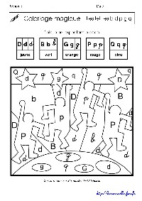 Coloriage magique Arlequin - FichesPédagogiques.com